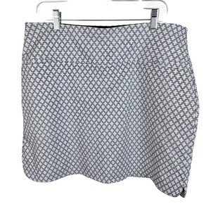S.C. & CO. Womens XL Skirt‎ Skort White Black Geometric Print